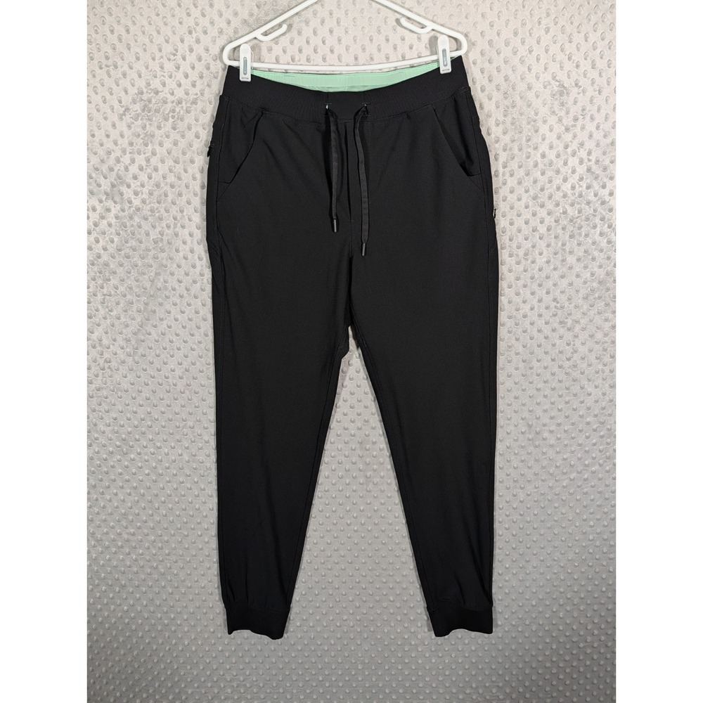 Birddogs Performance Lined Joggers Men's XL Black Mint Green Lined Pants EUC